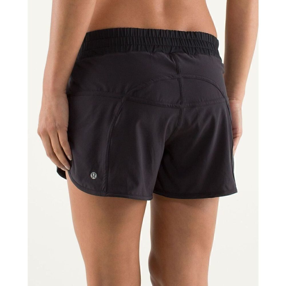 Lululemon Run Track Attack Black Running Athletic Shorts Size 6